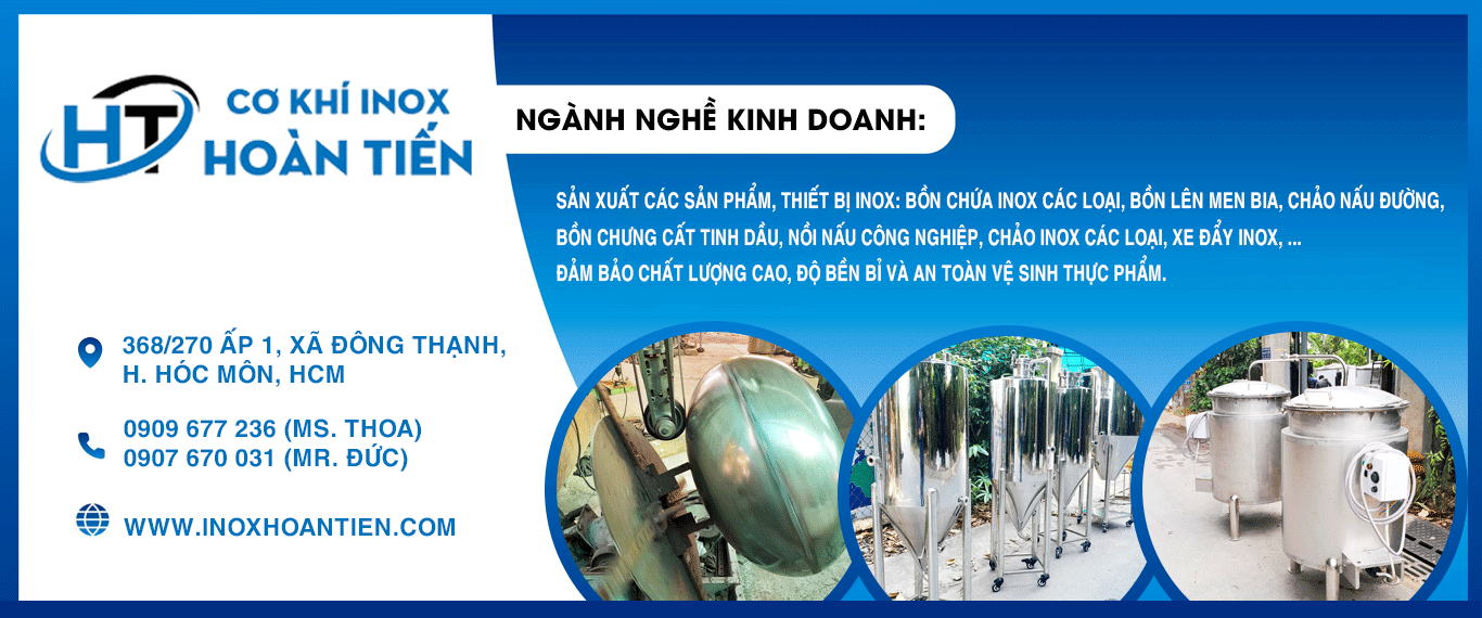 CÔNG TY TNHH SX CƠ KHÍ INOX HOÀN TIẾN - Chuyên Gia Công Cơ Khí, Thiết Kế Bản Vẽ, Chế Tạo Máy Móc & Thi Công Công Trình